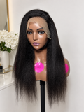 Kinky Straight Human Hair Lace Front Wig – 13×4
